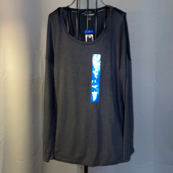 Banana Republic Tops - NWT.  Banana Republic, woman’s crew neck long sleeve T-shirt. Black. Size large.